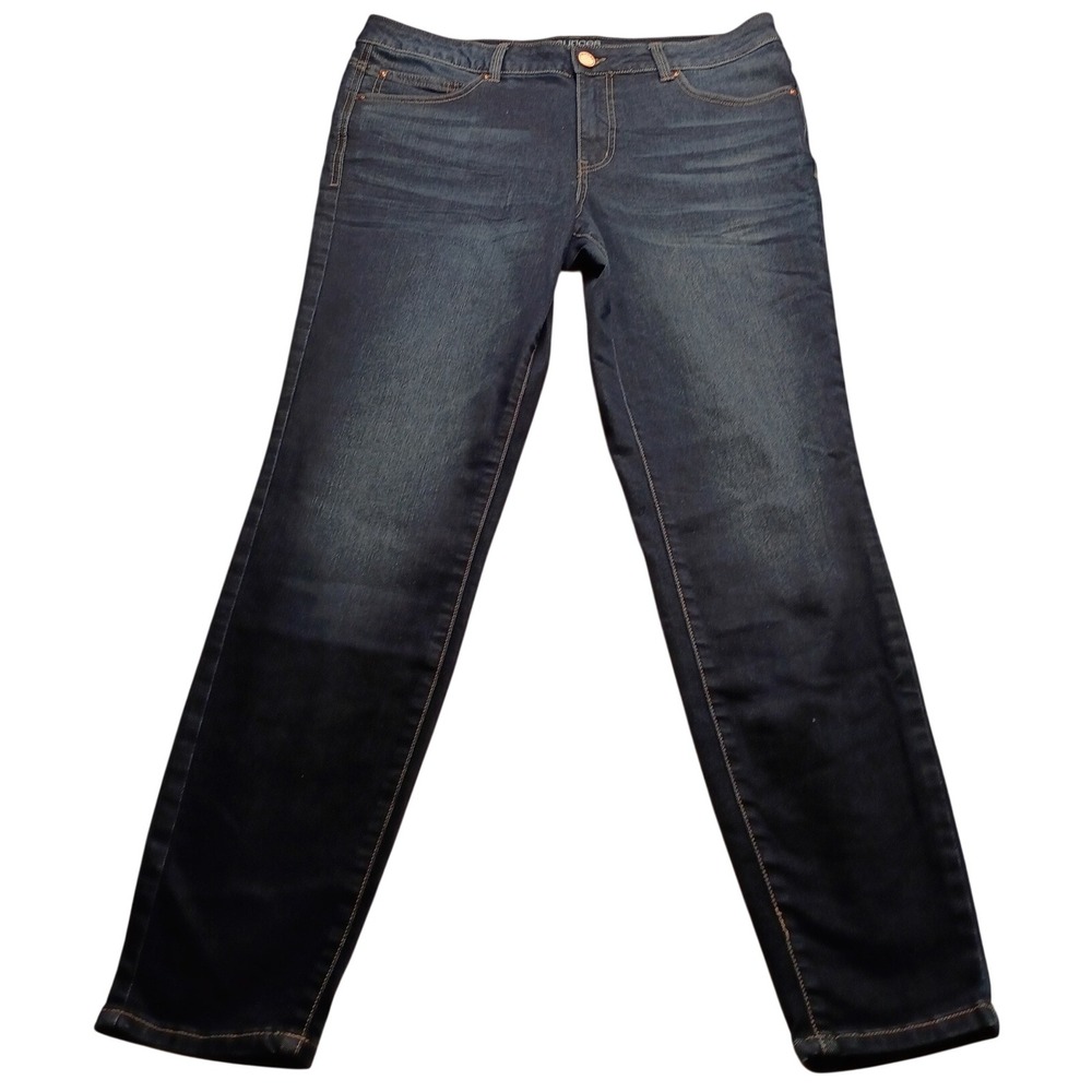 Maurices Everflex Jeans Women's High-Rise Skinny Stretch 16 Long Dark Wash Denim